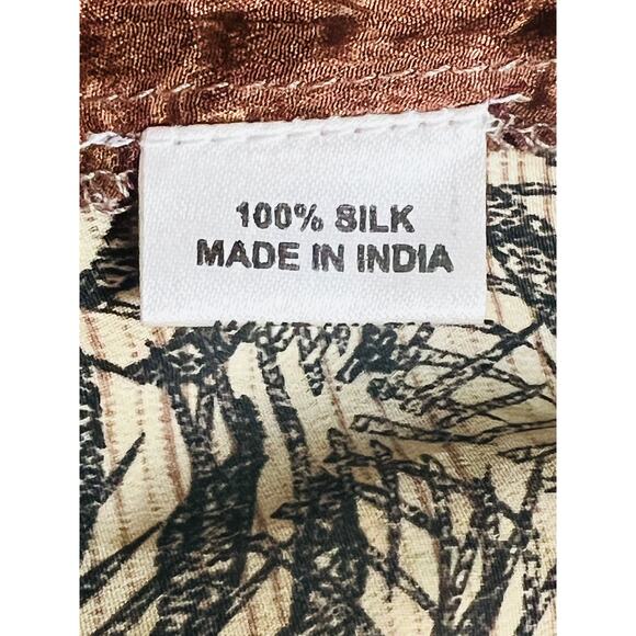 NEW Guru 100% Silk Upcycled Made in India from Vintage Saris One Size Fit M/L - Picture 15 of 16